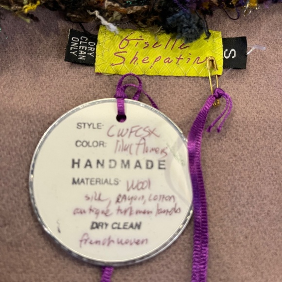 NEW ORIGINAL HANDMADE Giselle Shepatin Crop Lavender Wool Jacket Small - Picture 11 of 13